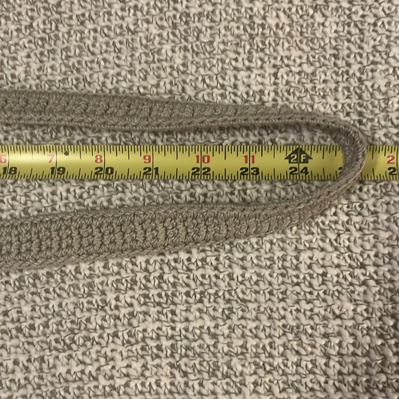 The Sak 121 Multicolor Tan Red Blue Crochet Knit Small Boho Crossbody Bucket Bag - Picture 5 of 13